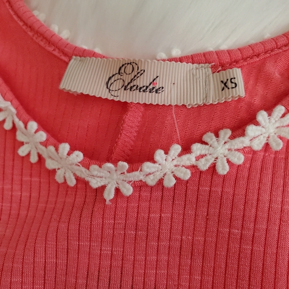 ❤SOLD❤️Anthro Elodie 🌺 Soft Floral Ribbed & Flowy Flowers Tank Slub 🌺 - Picture 8 of 16